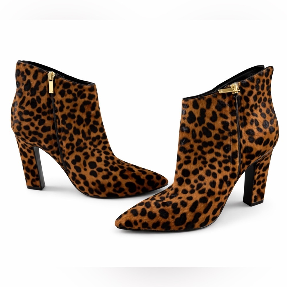 Marc Fisher LTD NEW Mellaly Leopard Calf Hair Ankle Boots | Size 7